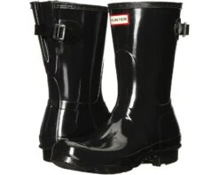 Hunter Original Back Adjustable Short Gloss Rain Boots